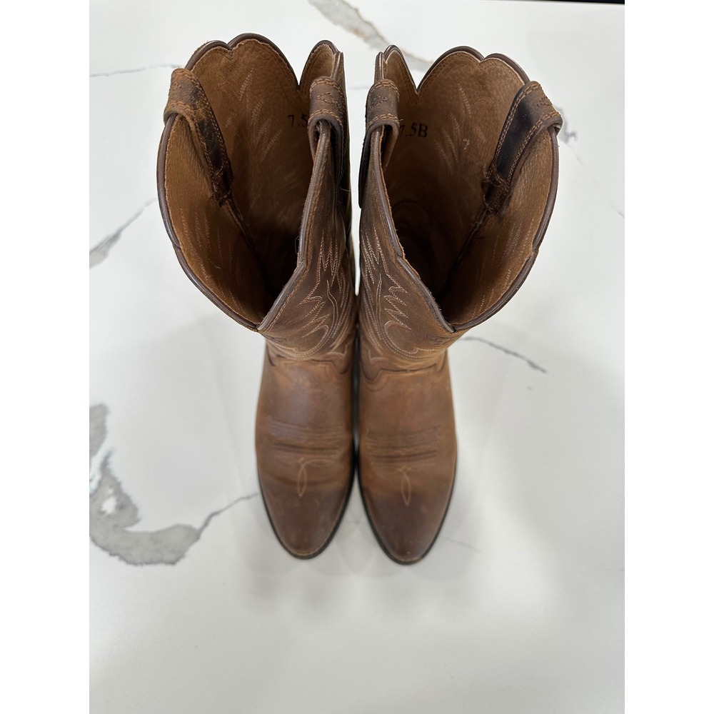 Ariat Western Cowboy Boots Brown Leather Size 7.5B Women's Riding - Picture 2 of 7